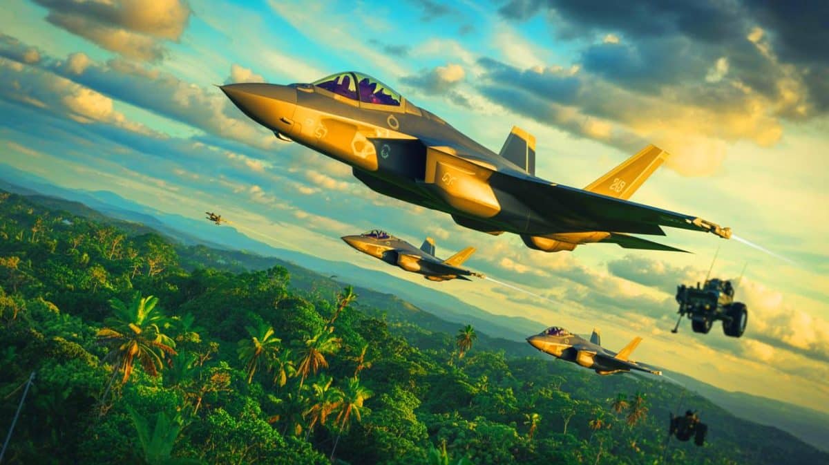 « Les USA prêts à frapper le Venezuela » : F-35 contre missiles S-300, le spectre d’une guerre aérienne en Amérique latine Illustration de l'intervention militaire américaine envisagée au Venezuela pour cibler les laboratoires de drogue.