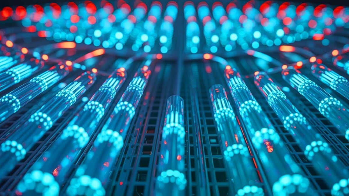 « Cette fibre enterre nos réseaux » : la nouvelle technologie 1 000 fois plus rapide déclenche une bataille mondiale des télécoms Illustration de la nouvelle fibre optique en verre creux révolutionnant la transmission de données.