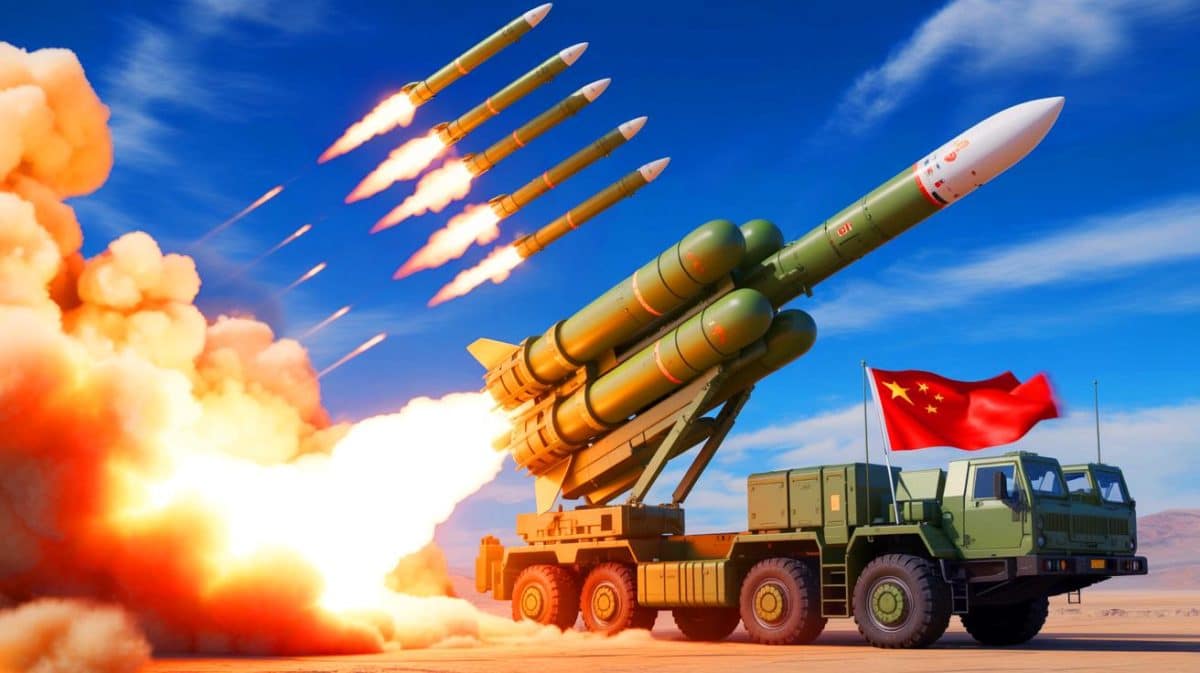 Illustration de la démonstration de force du missile DF-31AG par la Chine.