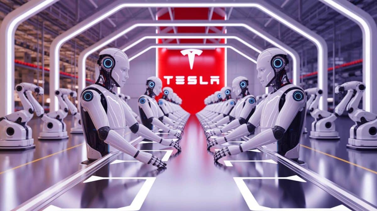 Tesla : vers la fin des voitures électriques ? Le géant américain face à une décision inattendue Illustration de la nouvelle orientation stratégique de Tesla vers l'intelligence artificielle et la robotique.