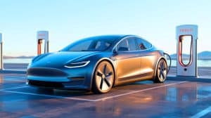 Illustration de la nouvelle technologie de recharge des batteries nickel chez Tesla.