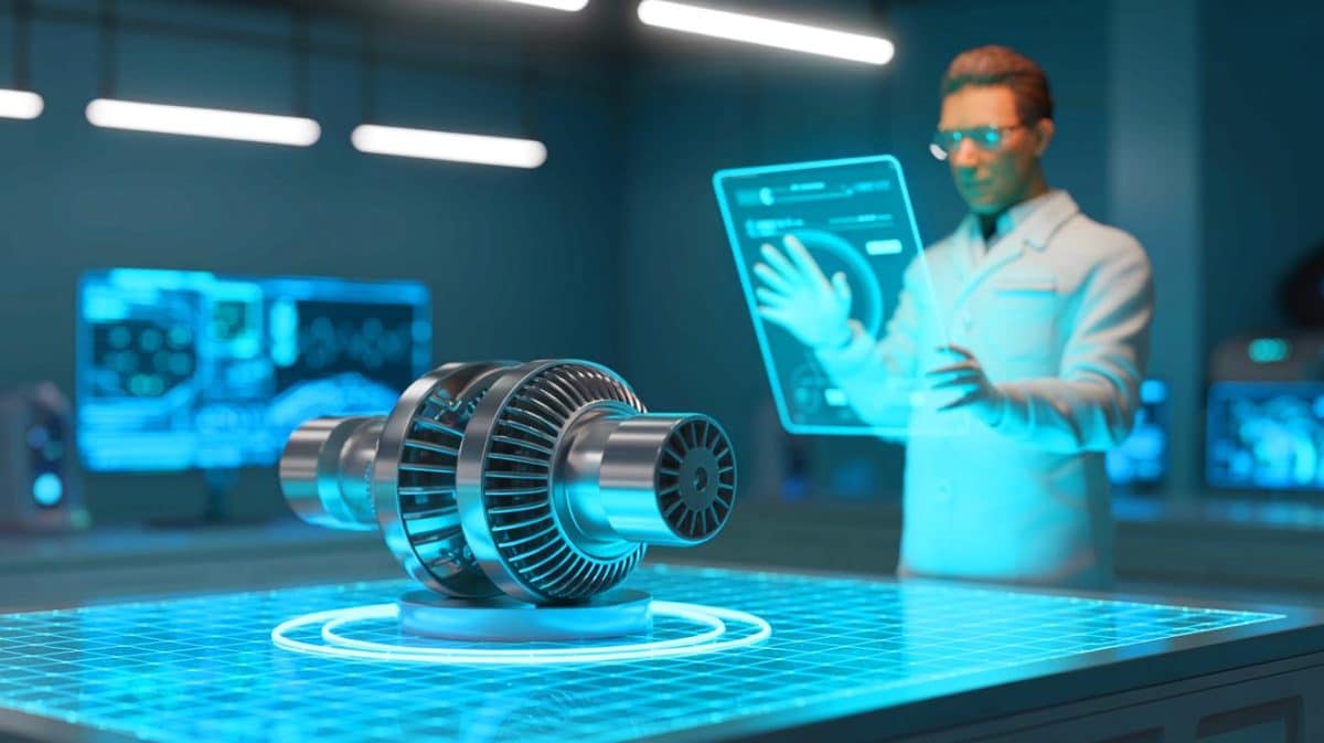 Illustration de l'innovation des moteurs à détonation rotative dans le domaine de l'aviation militaire.
