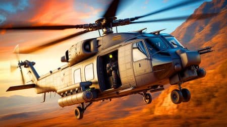 « Le H225M Caracal, 10 heures d’autonomie en vol » : l’hélicoptère d’élite d’Airbus devenu indispensable aux forces spéciales Illustration de l'hélicoptère H225M Caracal utilisé par les forces spéciales françaises.