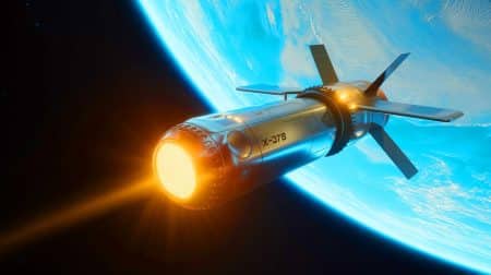 « X-37B, le drone spatial américain, franchit une étape » : un capteur quantique révolutionnaire sera testé en orbite Illustration de la mission du drone spatial X-37B testant un capteur quantique en orbite.