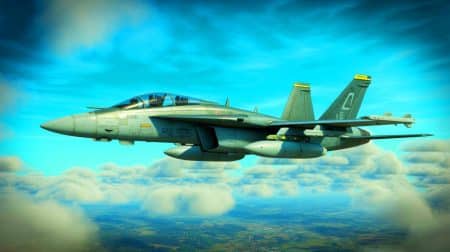Illustration de l'avion de guerre électronique EA-18G Growler déployé en Europe par les États-Unis.