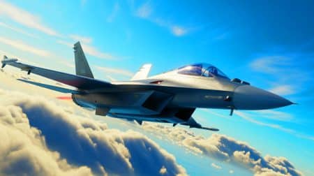 Illustration de la rapidité et de l'évolution technologique des avions de chasse modernes.