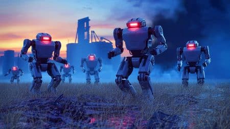 « Des robots de combat totalement autonomes arrivent sur le terrain » : une avancée militaire qui inquiète les experts en éthique Illustration de l'impact des technologies émergentes sur la défense mondiale en 2025.