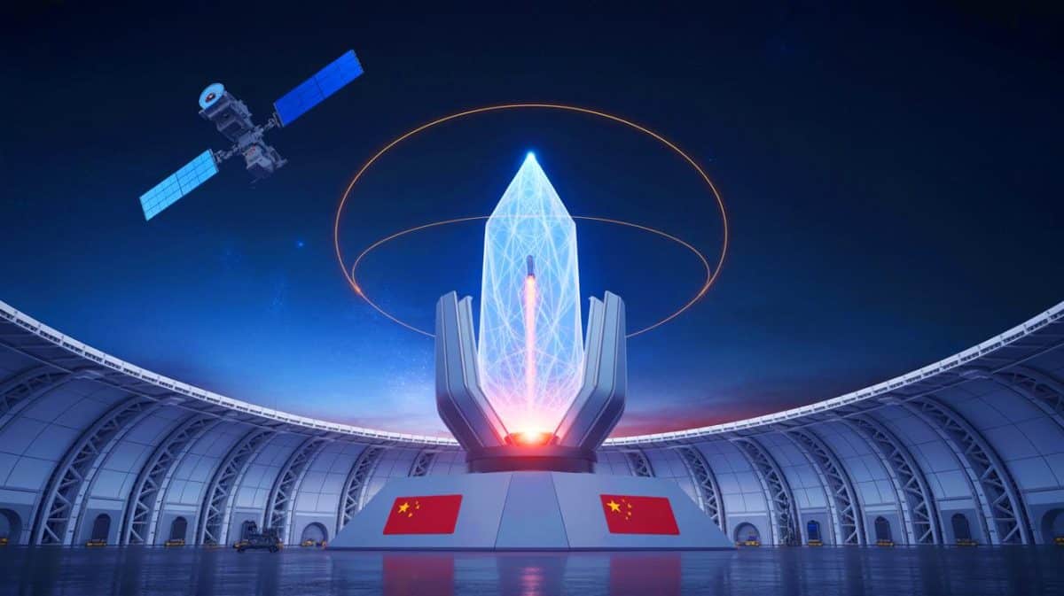 « La Chine développe le plus grand cristal laser jamais créé » : un projet secret capable de viser des satellites depuis la Terre Illustration de la technologie laser développée par la Chine, capable de viser des satellites depuis le sol.
