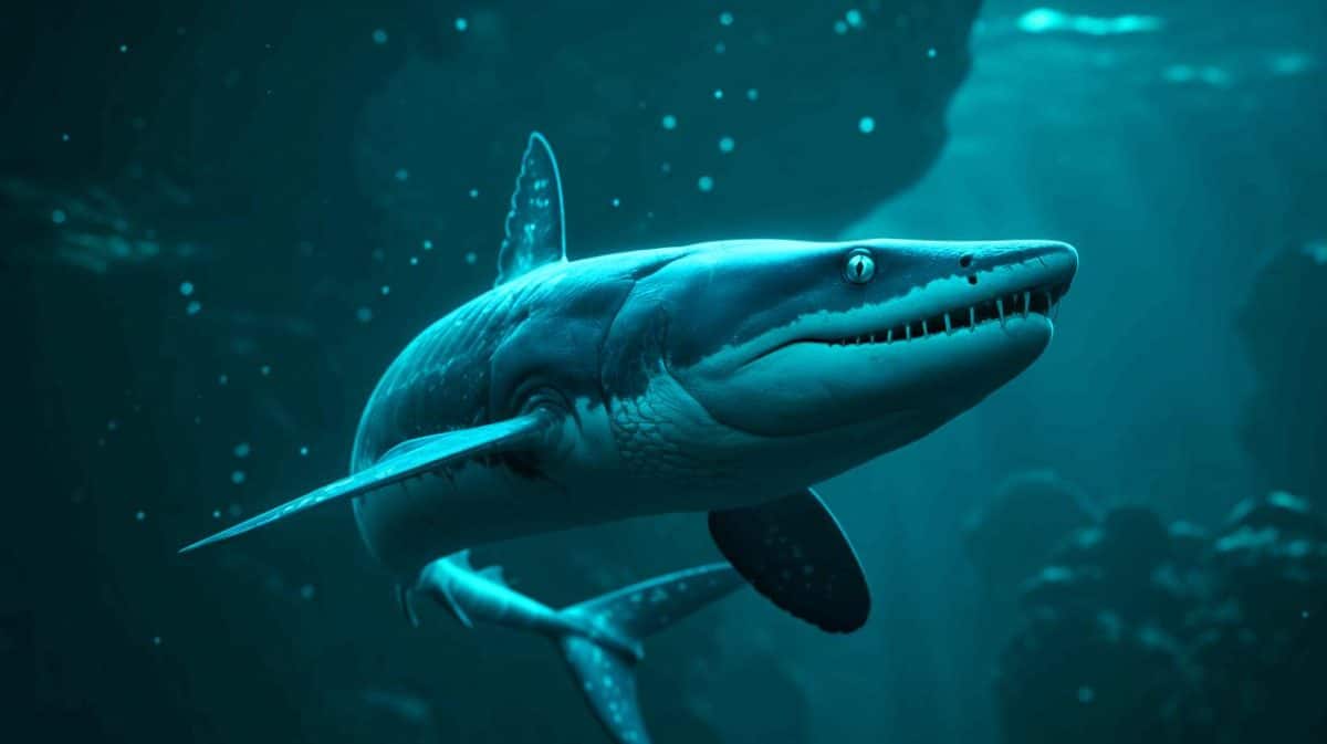 « Le requin lézard, créature préhistorique des abysses » : un prédateur rare qui intrigue les scientifiques par son apparence antique Illustration de créatures marines des profondeurs aux adaptations spectaculaires.