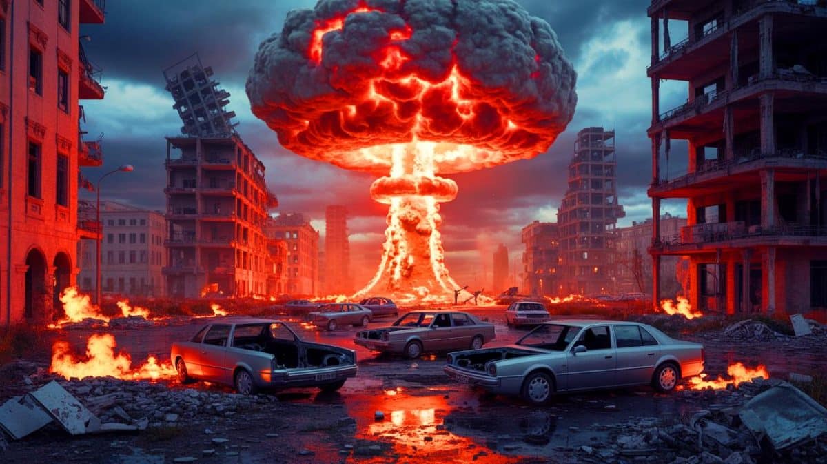 « Le scénario de la fin du monde nucléaire » : Russie et États-Unis détiennent 90 % des armes prêtes à détruire la planète Illustration de la menace nucléaire mondiale et des tensions géopolitiques actuelles.