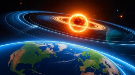 « Le Soleil pourrait-il être éjecté de la Voie lactée » : une hypothèse fascinante qui changerait radicalement l’avenir du système solaire Illustration de la collision future entre la Voie lactée et la galaxie d'Andromède.