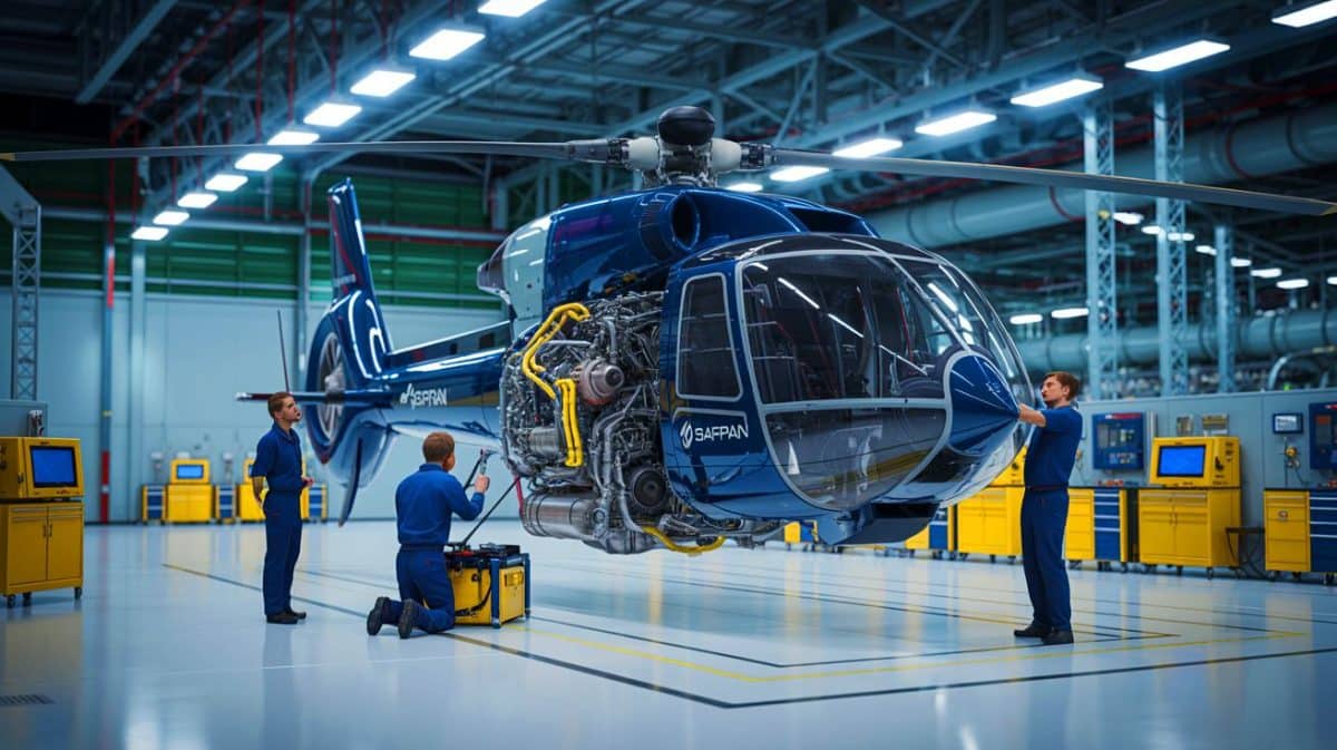 Illustration de Safran Helicopter Engines, leader mondial des moteurs pour hélicoptères.