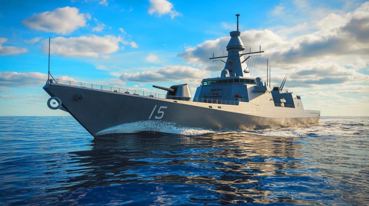 « L’Amiral Ronarc’h, bijou de la flotte française » : un navire de 122 mètres alliant puissance, vitesse et technologie de pointe Illustration de l'Amiral Ronarc'h, frégate de défense et d'intervention de la Marine nationale française.