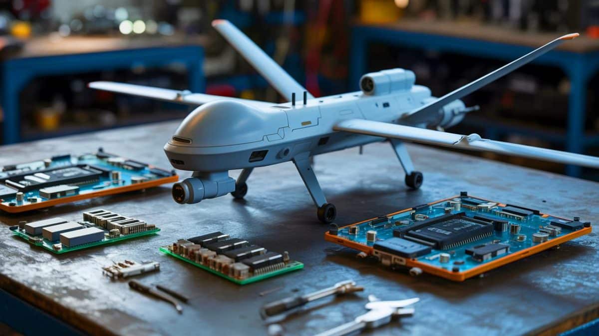 Illustration de la coopération technologique sino-russe à travers l'utilisation de pièces chinoises dans les drones russes.