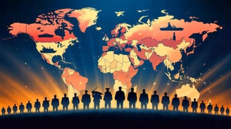 Illustration de la puissance militaire mondiale en 2025 selon le classement Global Firepower.