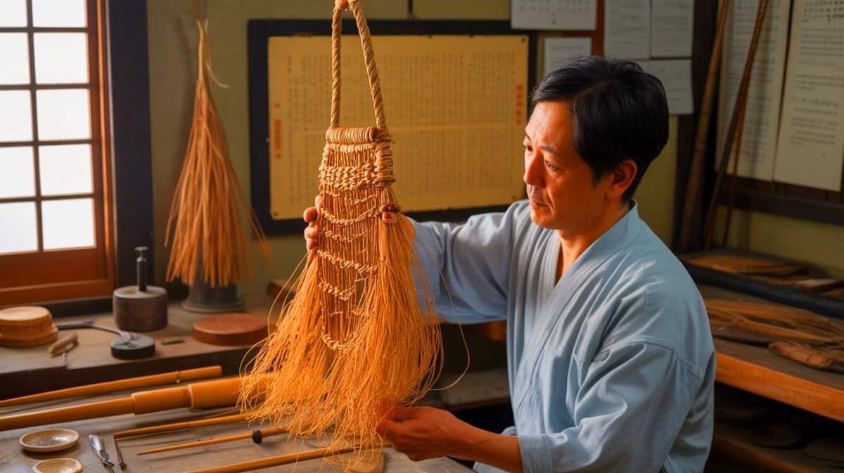 « Quand les pêcheurs de l’âge de pierre surclassaient les modernes » : des filets japonais vieux de 6 000 ans stupéfient les chercheurs Illustration de la reconstitution numérique de filets de pêche japonais vieux de 6 000 ans.