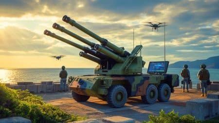 « Taïwan sort l’artillerie lourde face à la Chine » : des canons M109A7 de dernière génération bientôt déployés à 160 km de Pékin Illustration de canons automoteurs M109A7 renforçant la défense taïwanaise face à la menace chinoise.