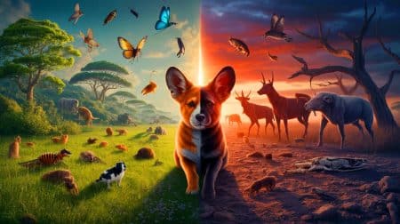 « Une nouvelle Grande Extinction en cours » : les scientifiques comparent la crise actuelle à celle qui a détruit 90 % des espèces Illustration de l'impact des extinctions massives sur la biodiversité terrestre.