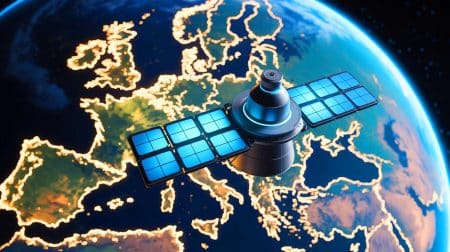 Illustration de la coopération entre Hanwha Aerospace et BAE Systems pour développer des technologies GPS anti-brouillage dans les systèmes d'armement.