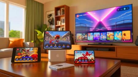 Illustration de l'offre promotionnelle d'Apple Arcade offrant trois mois d'abonnement pour le prix d'un.