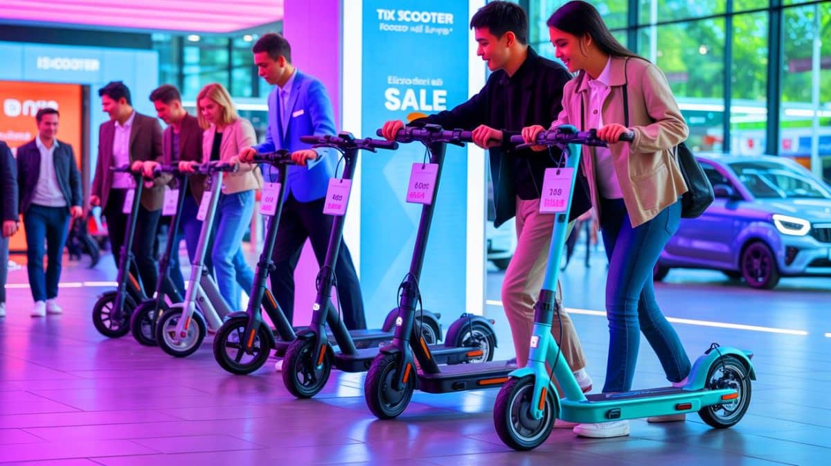 Illustration de promotions exceptionnelles sur les trottinettes électriques durant le Black Friday sur AliExpress.