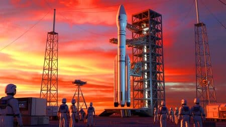 Illustration de Blue Origin soutenant la NASA pour accélérer le retour des humains sur la Lune.