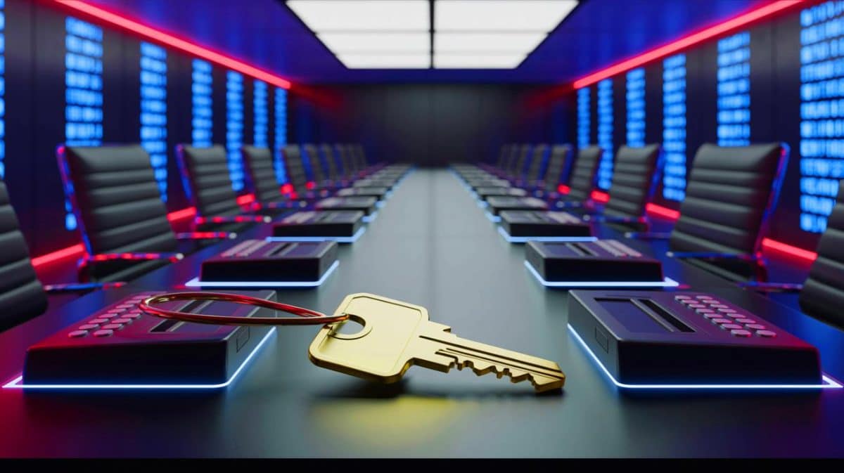 Illustration de l'annulation d'une élection à cause de la perte d'une clé de cryptage essentielle.