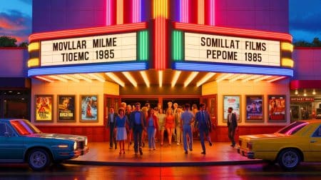 Illustration de films emblématiques sortis en 1985 qui ont marqué l'histoire du cinéma.