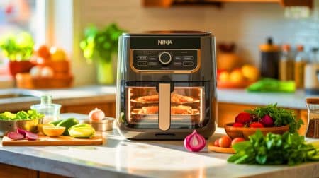 Illustration de la promotion des Air Fryers Ninja avant les fêtes.