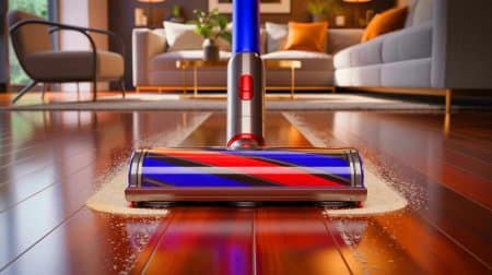 Illustration de l'aspirateur sans fil Dyson V8 Advanced en promotion.