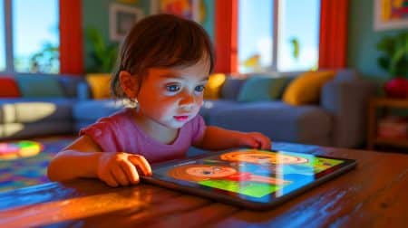 Vidéos d’enfants générées par IA : quand les contenus dérapent, quels impacts sur nos jeunes utilisateurs ? Illustration de vidéos pour enfants générées par intelligence artificielle diffusées sur des plateformes numériques.