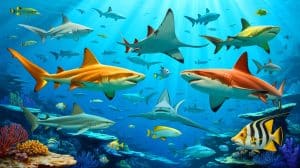 Les requins et raies protégés : un pas décisif pour freiner le commerce international et préserver la biodiversité Illustration de la protection renforcée des requins et raies menacés par le commerce international.