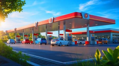 Illustration de la recherche des stations-service offrant les meilleurs prix pour le carburant.