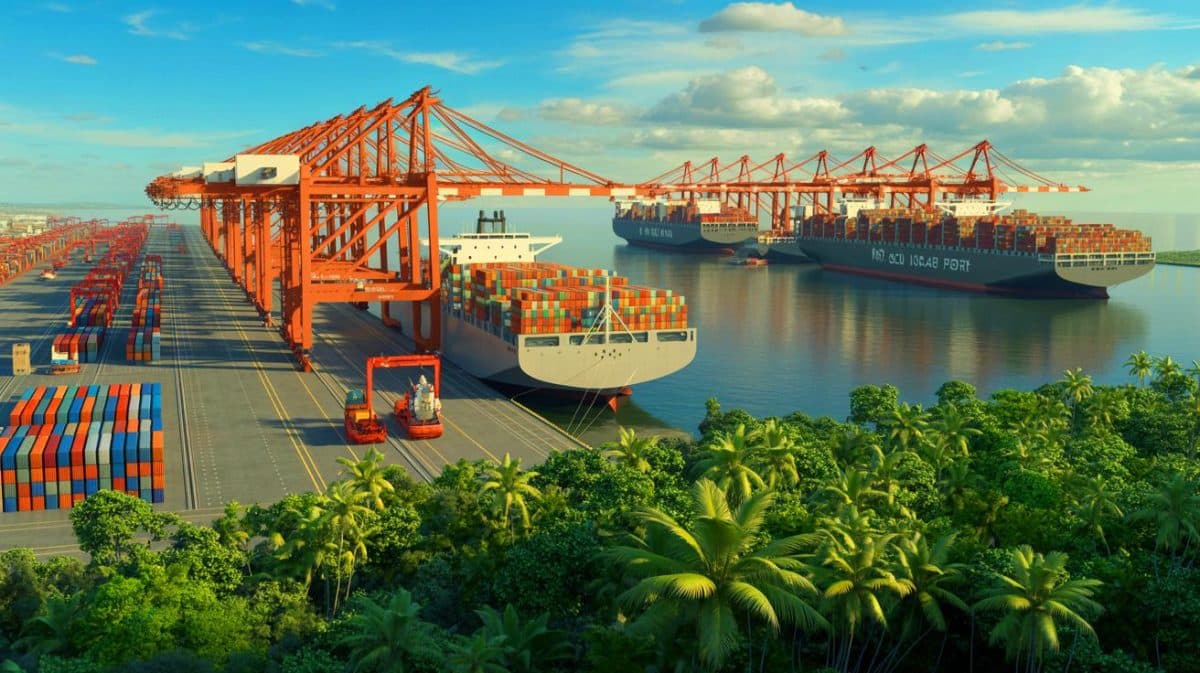 Un port soutenu par la Chine menace l’équilibre vital de l’Amazonie : quelles conséquences pour notre planète Illustration de l'impact du port de Chancay sur l'environnement et les communautés locales.